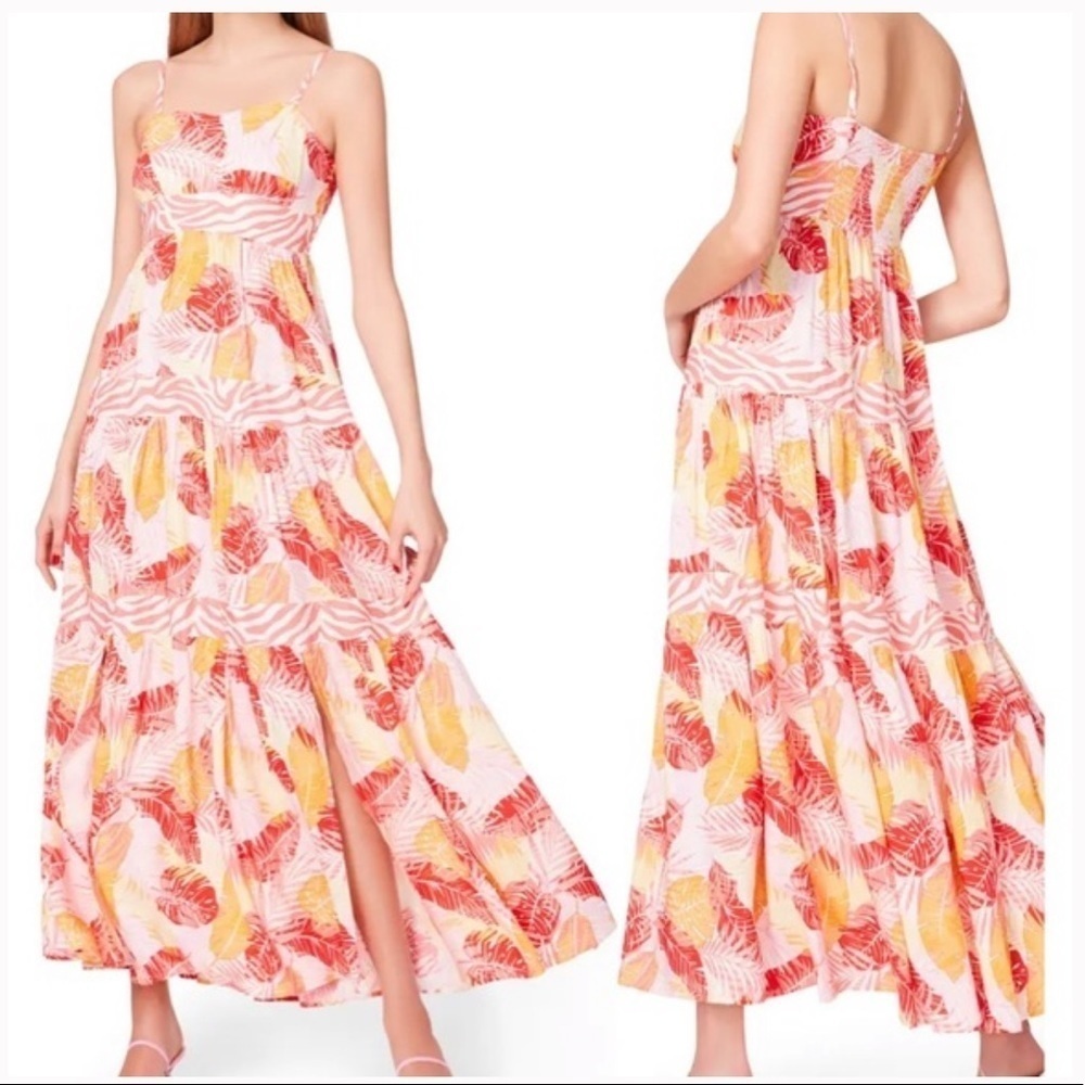 Nwot Betsey Johnson Palm Print Maxi Dress